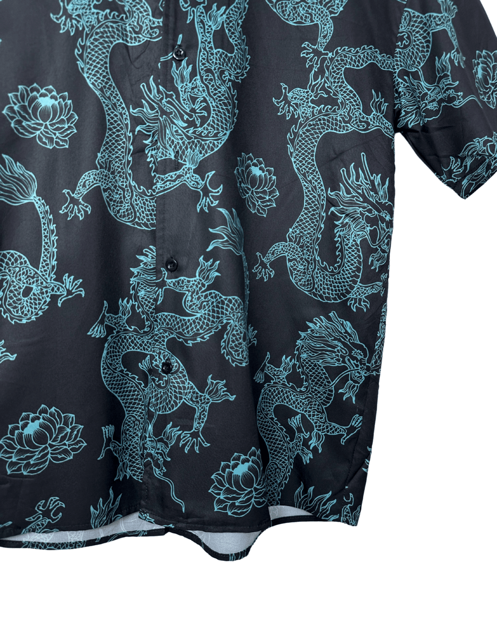 Dragon Pattern Shirt Medium - Funkify