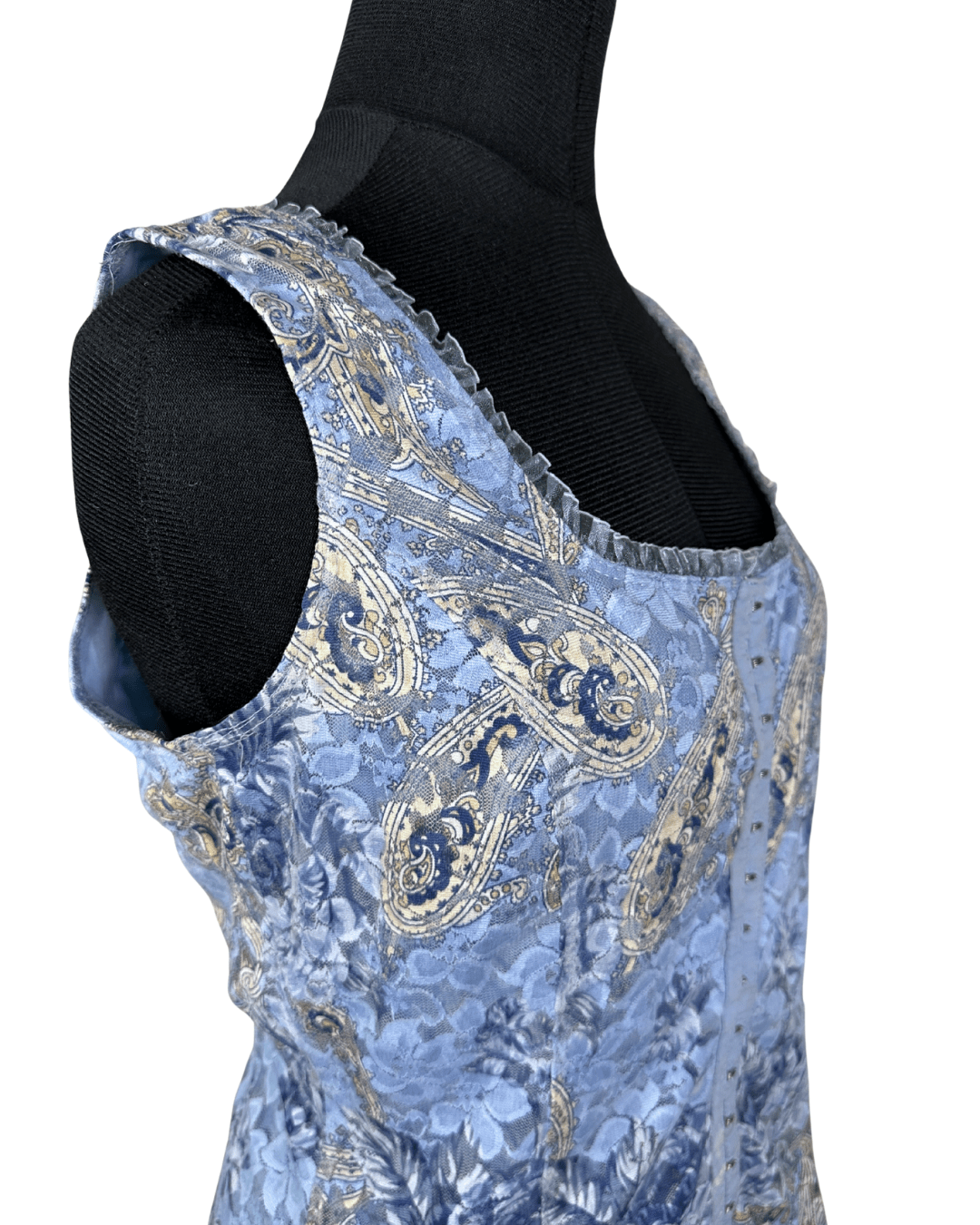 Dress Barn Brocade Fish Hook Closure Corset - Style Top - Funkify