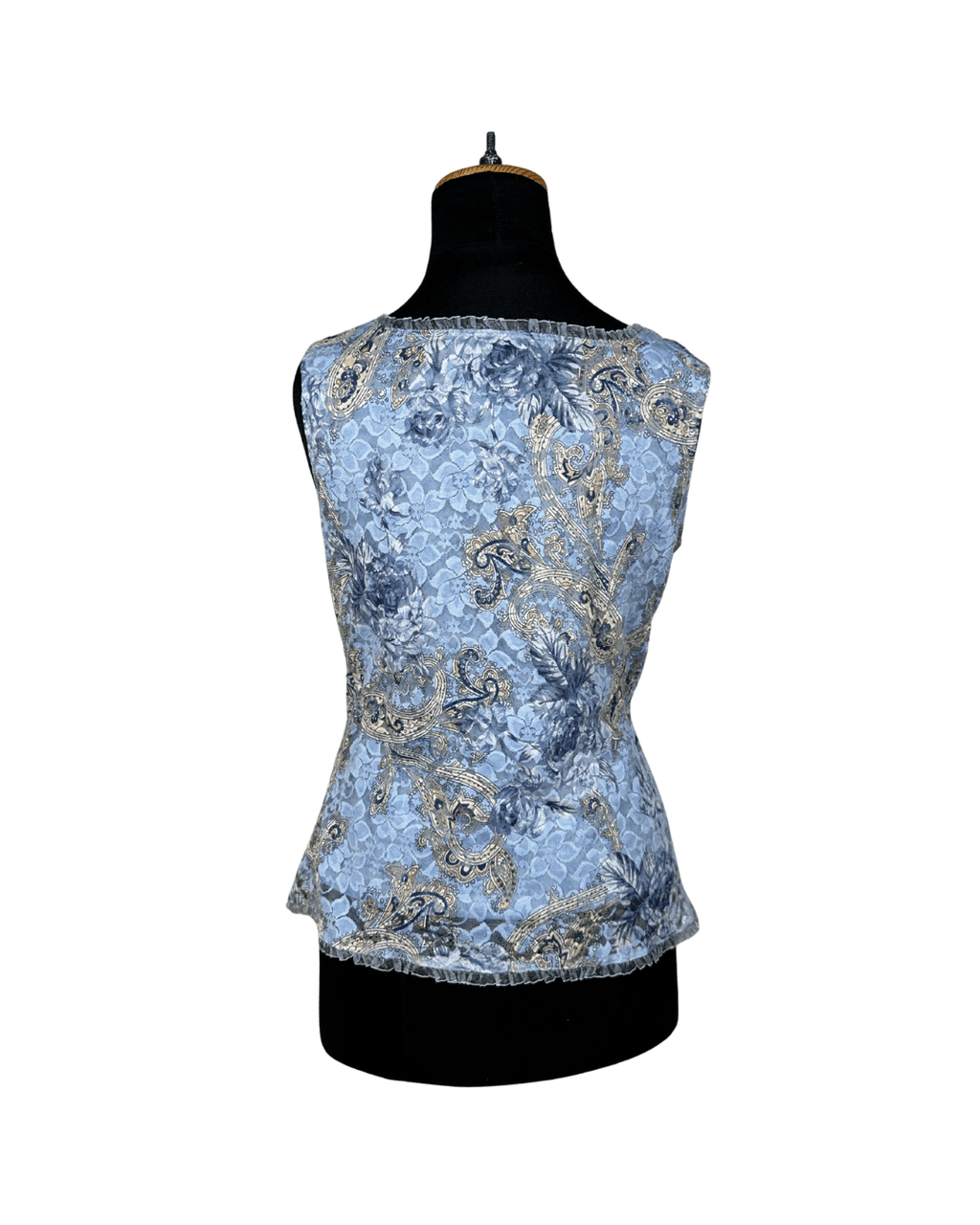 Dress Barn Brocade Fish Hook Closure Corset - Style Top - Funkify