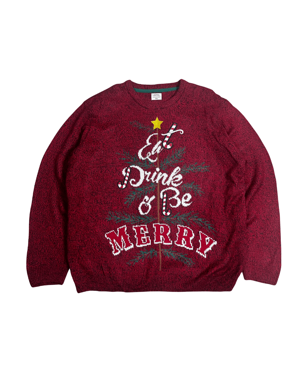 Eat Drink & Be Merry Christmas Sweater 2XL - Funkify