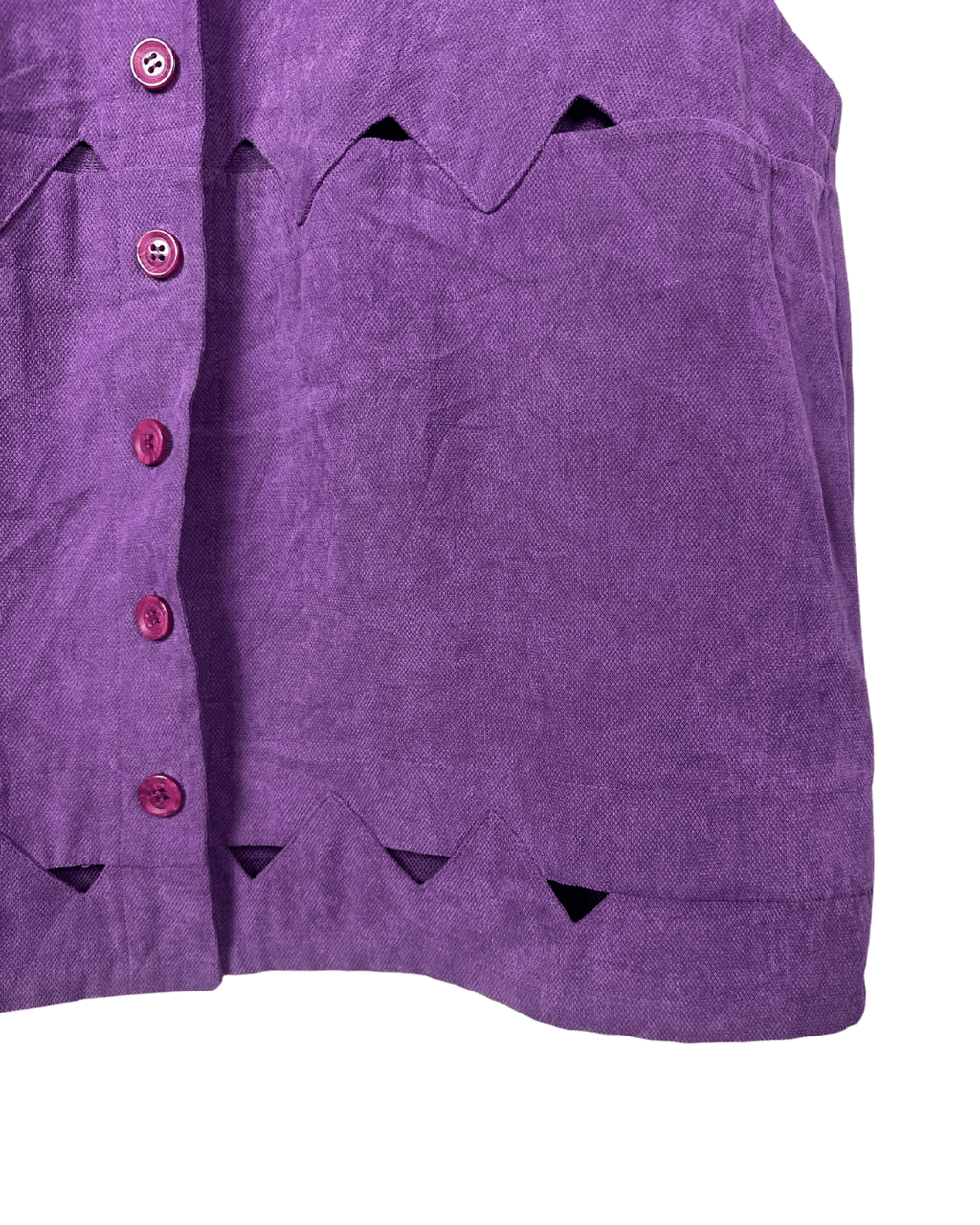 Edgar Vos Boutique Corduroy Cutout Detail Women's Vest - Funkify