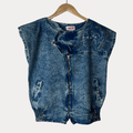 Elizabeth 80s Vest with Rhinestones Medium - Funkify