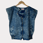 Elizabeth 80s Vest with Rhinestones Medium - Funkify