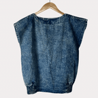 Elizabeth 80s Vest with Rhinestones Medium - Funkify