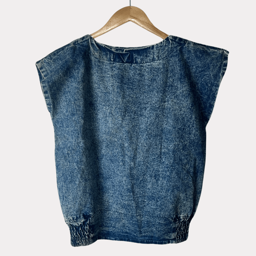 Elizabeth 80s Vest with Rhinestones Medium - Funkify