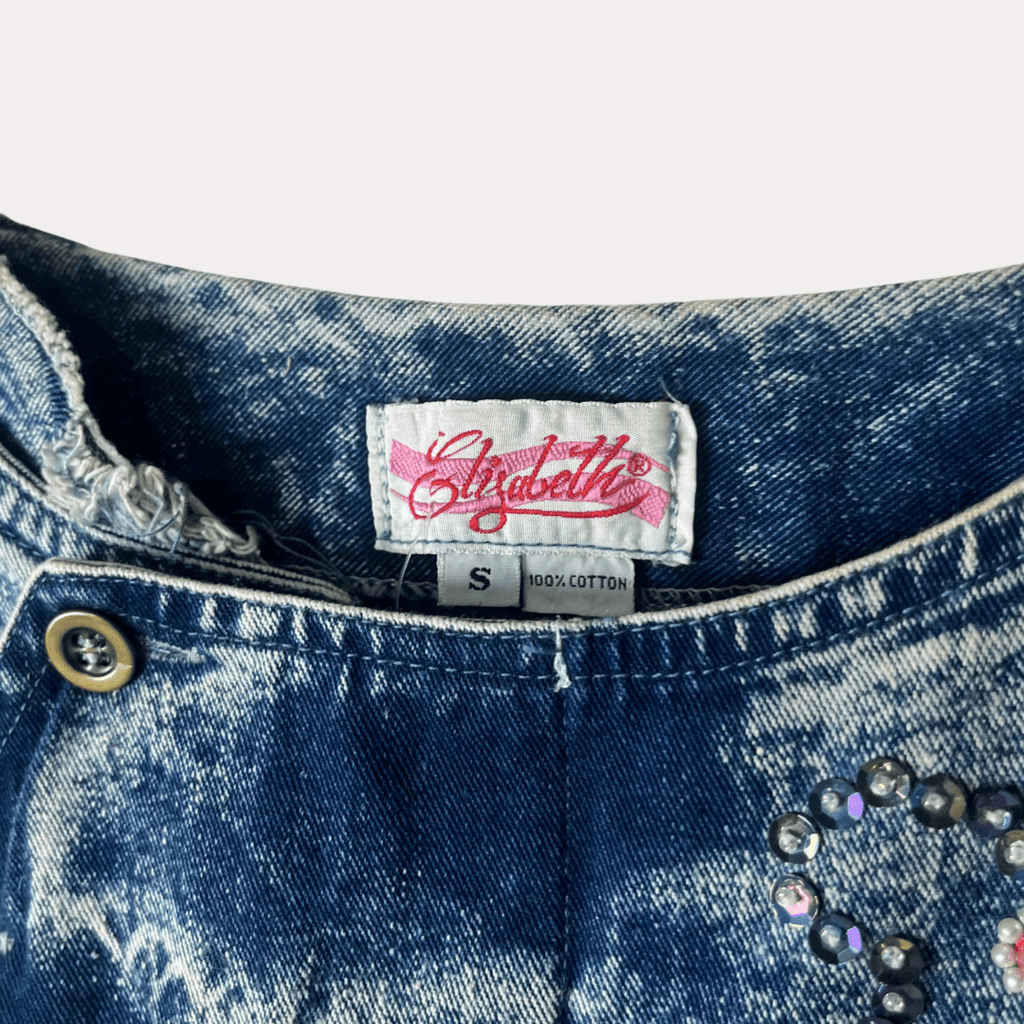 Elizabeth 80s Vest with Rhinestones Medium - Funkify