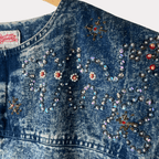 Elizabeth 80s Vest with Rhinestones Medium - Funkify