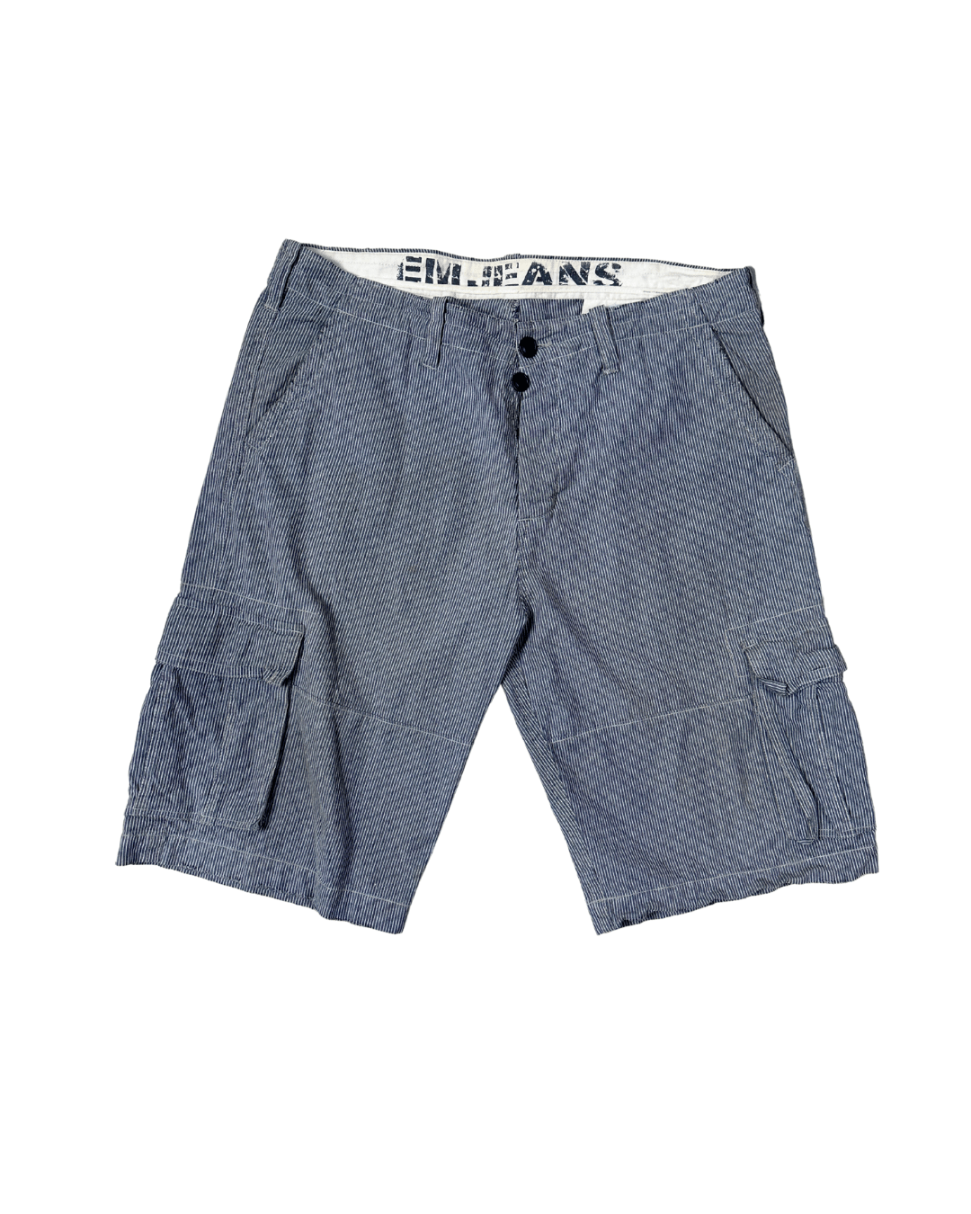 EM Jeans Pin Striped Cargo Shorts 38 - Funkify