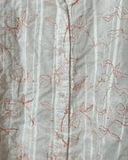 Embroidered Floral Textured Shirt - Women's XL - Funkify