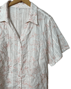 Embroidered Floral Textured Shirt - Women's XL - Funkify
