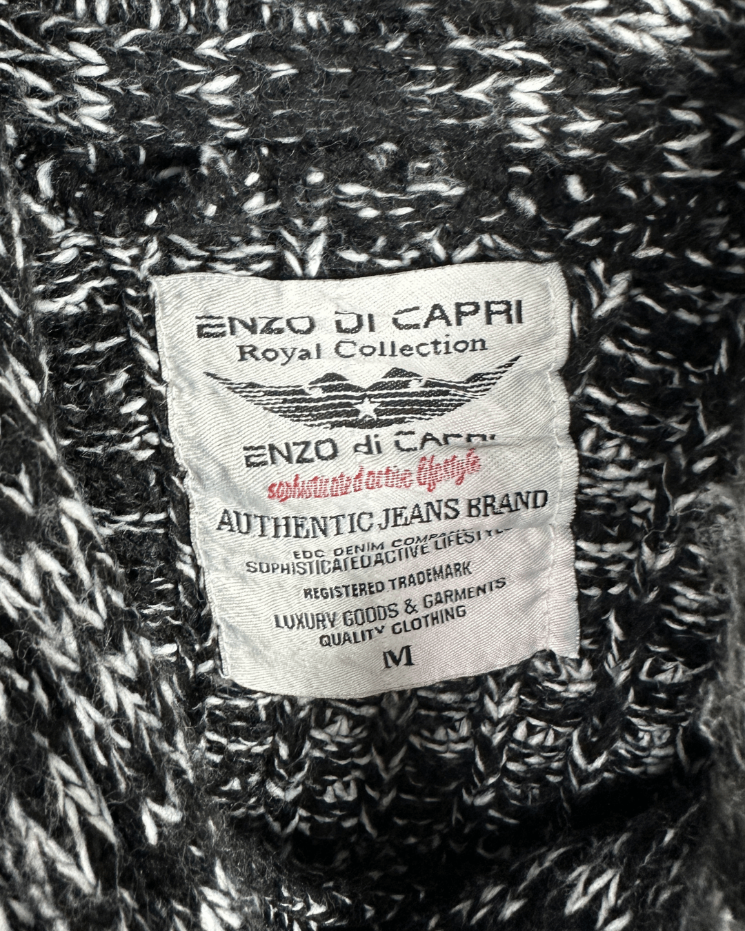 Enzo Di Capri Wool - Blend Cable - Knit Sweater Medium - Funkify