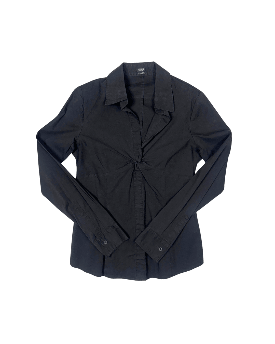 Esprit Black Twist - Front Fitted Shirt - Funkify