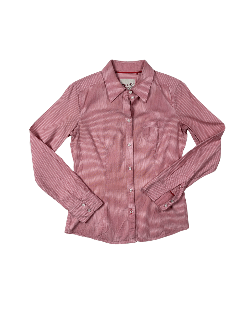 Esprit Pink Stripe Fitted Shirt - Funkify