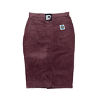 Eva Fashion Maroon Denim Skirt - Funkify
