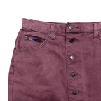Eva Fashion Maroon Denim Skirt - Funkify
