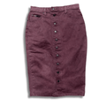 Eva Fashion Maroon Denim Skirt - Funkify