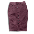 Eva Fashion Maroon Denim Skirt - Funkify
