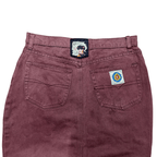 Eva Fashion Maroon Denim Skirt - Funkify