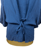 Exposé Blouse w/ Tie - Back Detail & Shoulder Pads 3XL - Funkify