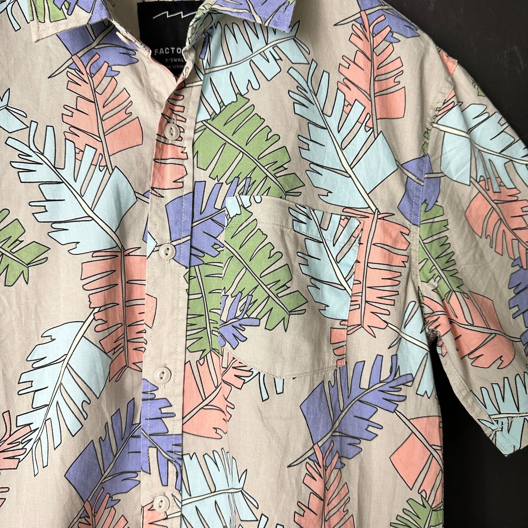 Factorie Leaf Pattern Shirt - Funkify