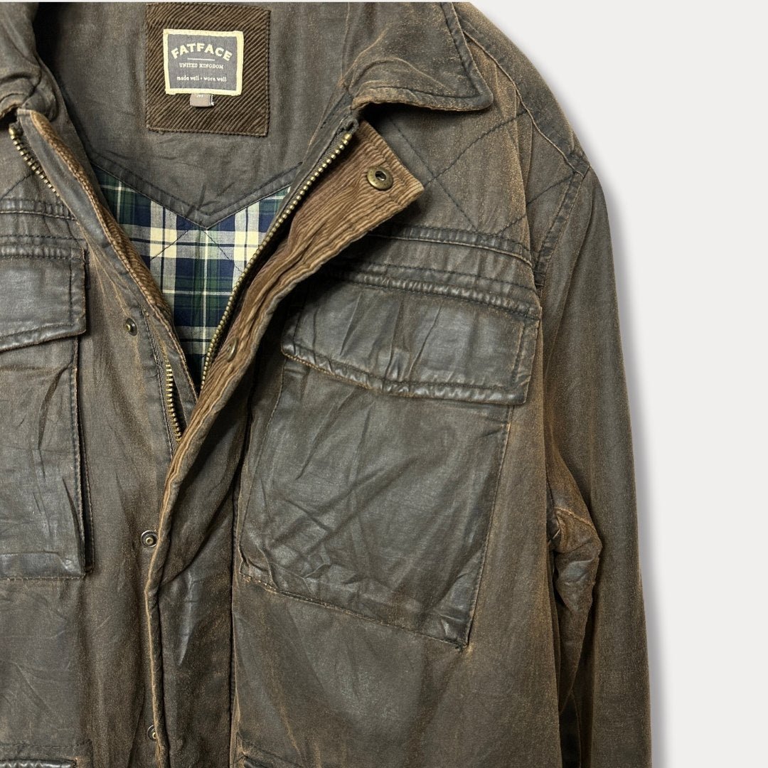 Fatface Leather Jacket Large - Funkify