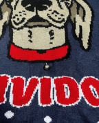 Feliz Navidog Christmas Sweater with a Jingle Bell - Funkify