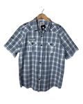 F&F Blue Plaid Short Sleeve Shirt – 2XL - Funkify