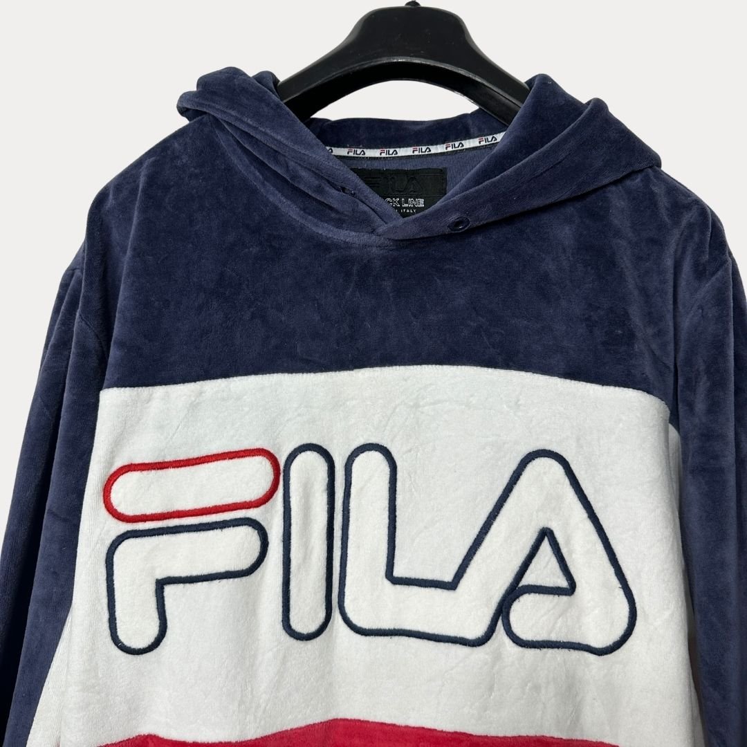 Fila Blackline Velvet Hoodie large - Funkify