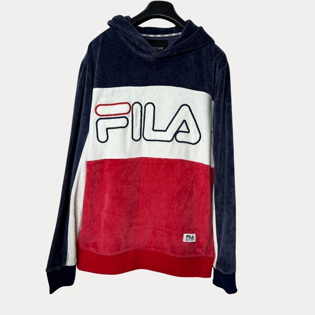 Fila Blackline Velvet Hoodie large - Funkify