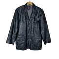 Fishtank Black Leather Jacket Large - Funkify
