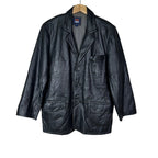 Fishtank Black Leather Jacket Large - Funkify