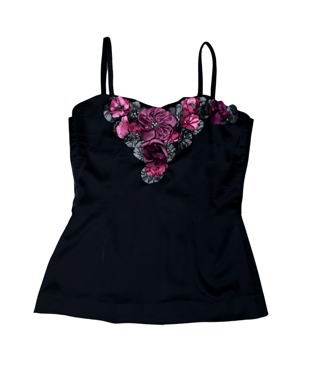 Floral Applique Handmade Cami Top - Small - Funkify