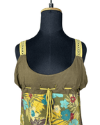 Floral Babydoll Top with Tie - Front - Funkify