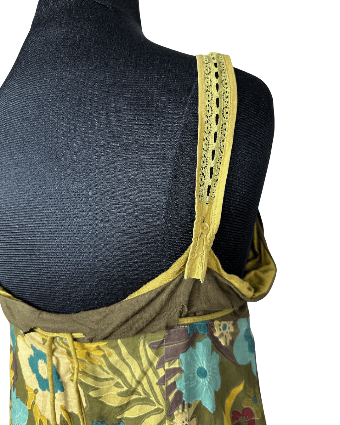 Floral Babydoll Top with Tie - Front - Funkify