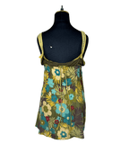 Floral Babydoll Top with Tie - Front - Funkify
