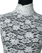 Floral Lace High Neck Top XS/S - Funkify
