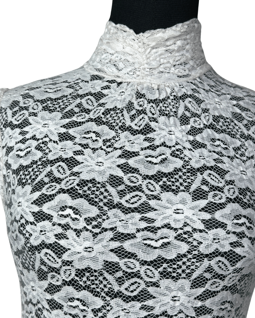 Floral Lace High Neck Top XS/S - Funkify