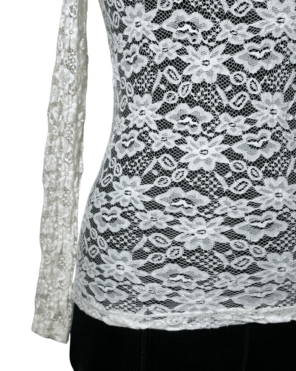 Floral Lace High Neck Top XS/S - Funkify