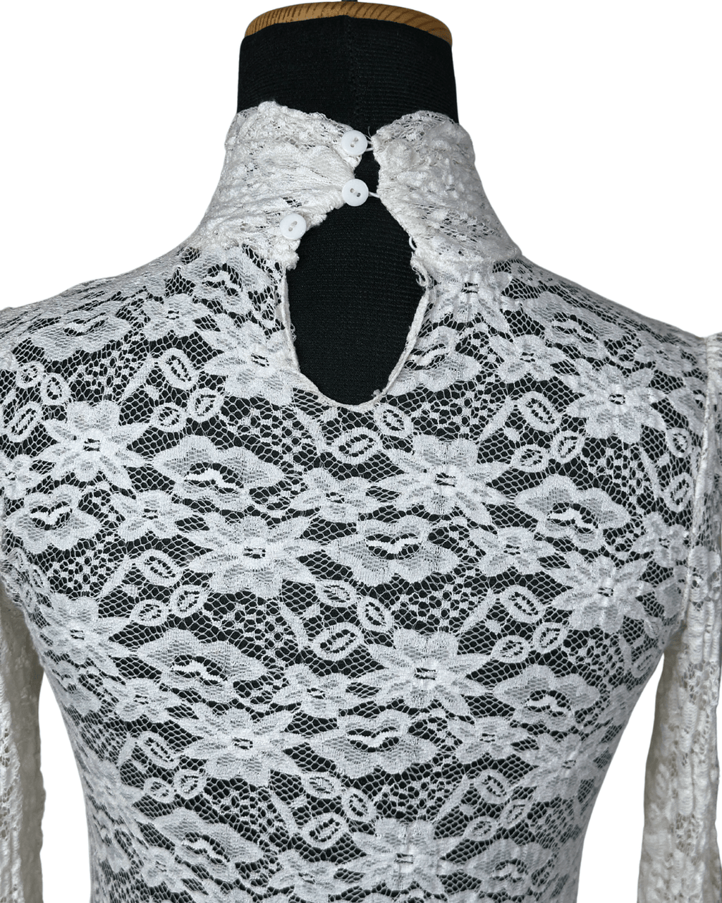 Floral Lace High Neck Top XS/S - Funkify