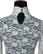 Floral Lace High Neck Top XS/S - Funkify