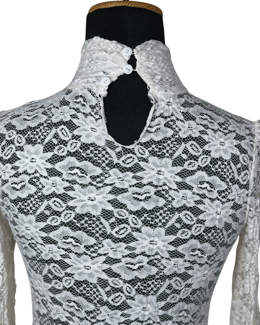Floral Lace High Neck Top XS/S - Funkify