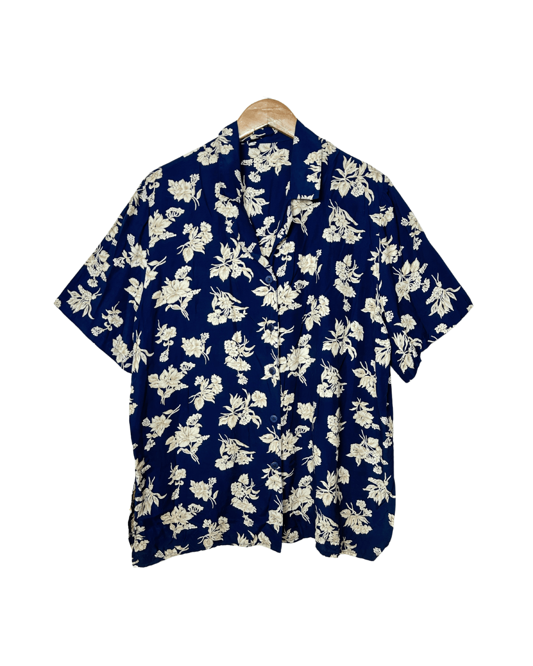 Floral Navy Shirt 2XL - Funkify