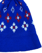 Floral Pattern Beanie with Pom - Pom - Funkify