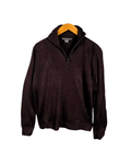 French Connection Quarter Zip Brown Sweater - Medium - Funkify