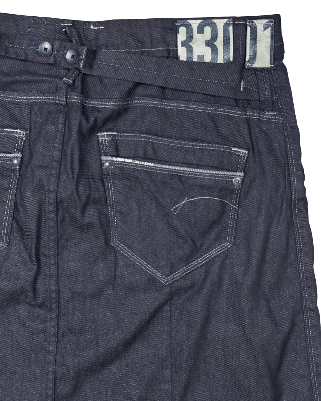 G - Star Raw Button Down Denim Skirt - Size W33 (XL) - Funkify
