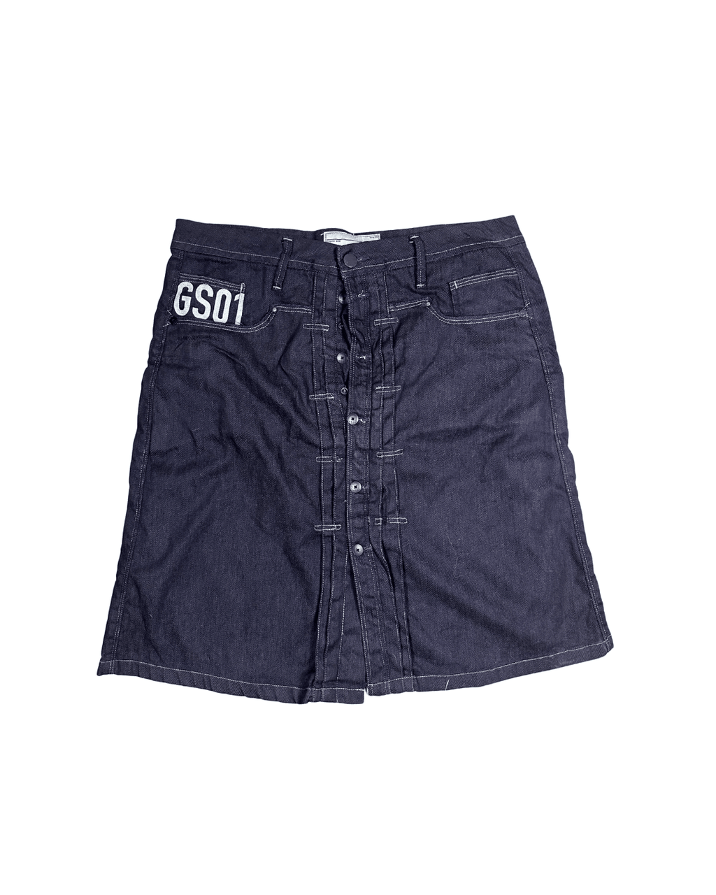 G - Star Raw Button Down Denim Skirt - Size W33 (XL) - Funkify