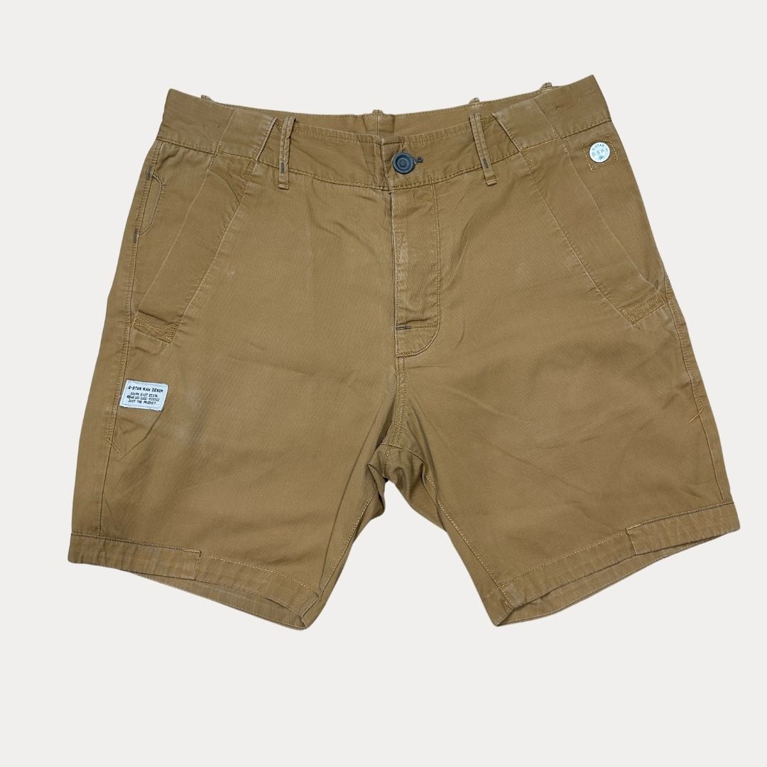 G-Star Raw Chino Khaki Shorts - W33 - Funkify
