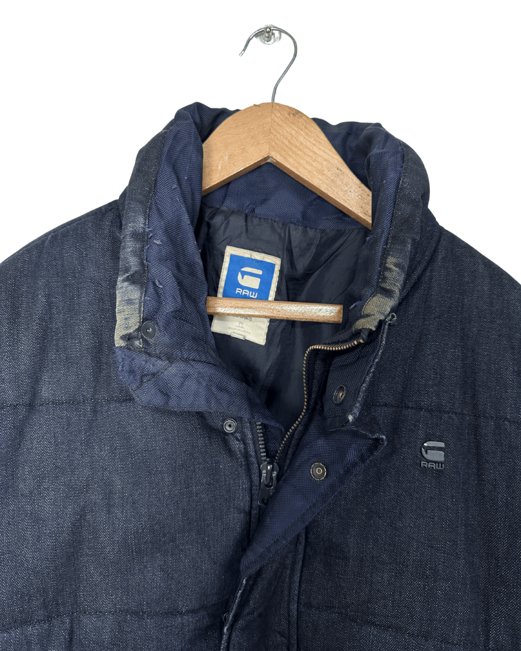 G - Star Raw Denim Puffer Jacket 2XL - Funkify