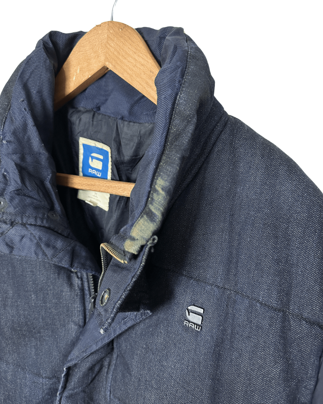 G - Star Raw Denim Puffer Jacket 2XL - Funkify