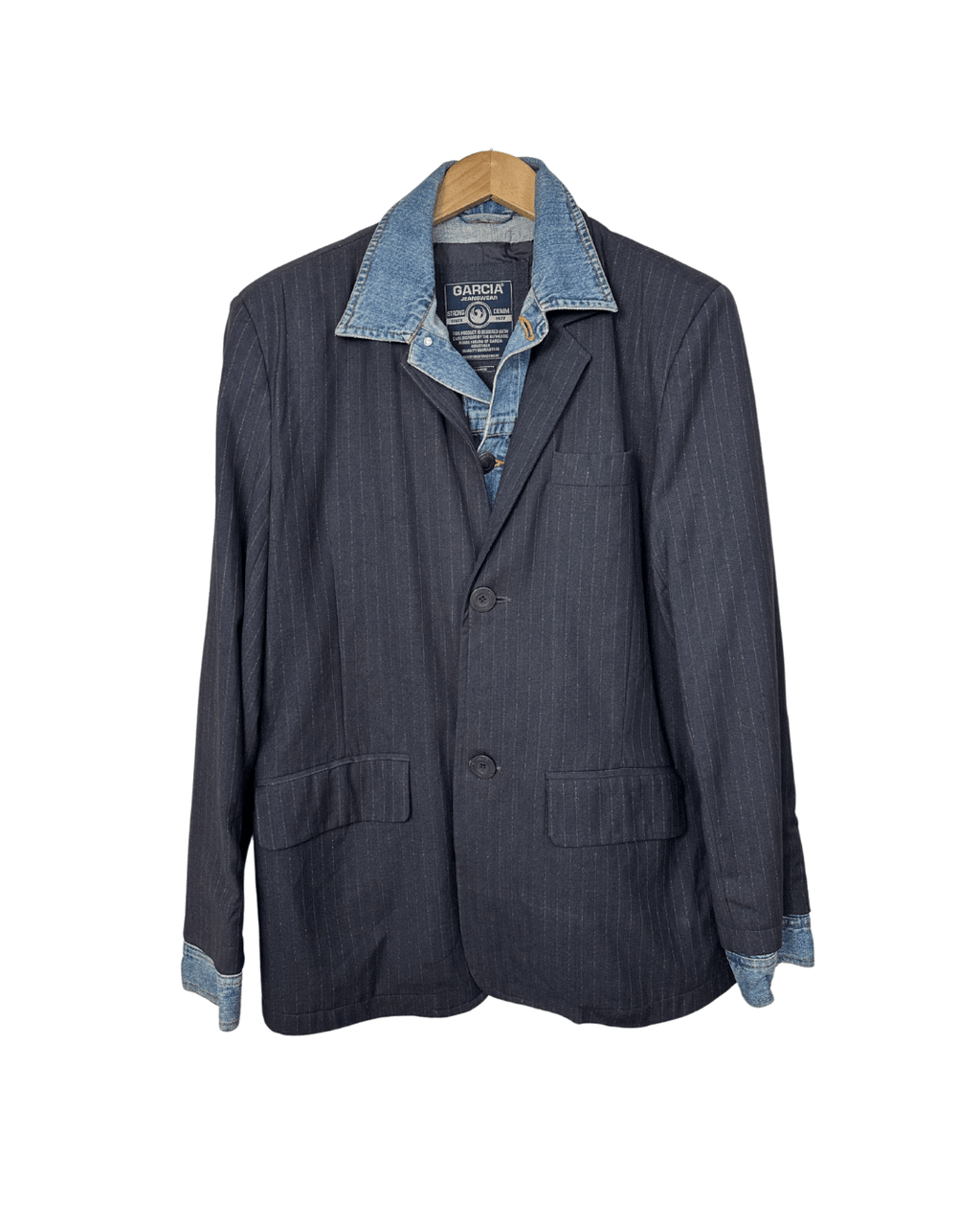 Garcia Jeanswear Hybrid Blazer with Denim Insert - Funkify